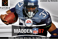 Madden NFL 07 (Cosmetically Flawed)