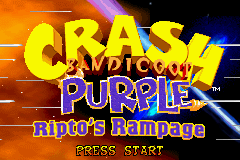 Crash Bandicoot Purple: Ripto's Rampage (Cosmetically Flawed)