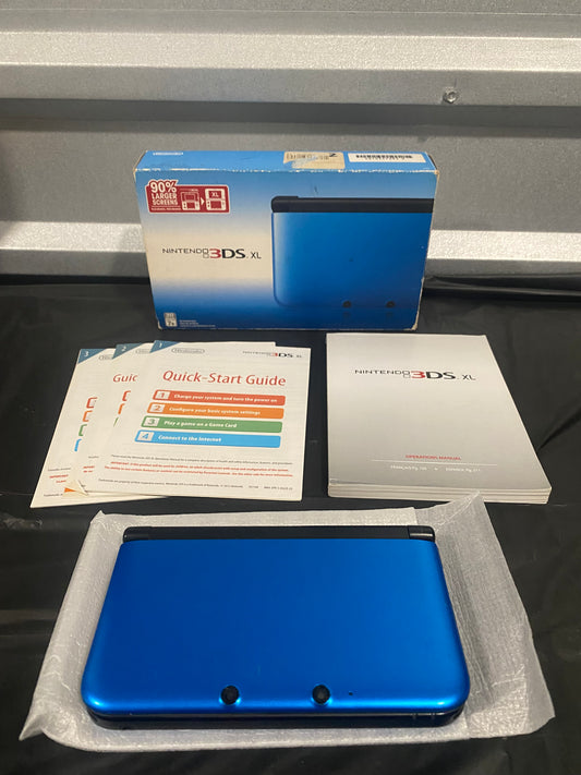 Nintendo 3DS XL Blue + Black (cosmetically flawed)(BOXED)